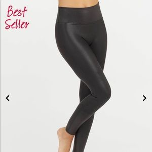 Spanx Black Faux Leather Leggings